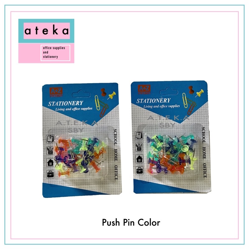 

Push Pin Paku Payunv Warna isi 30pcs per card