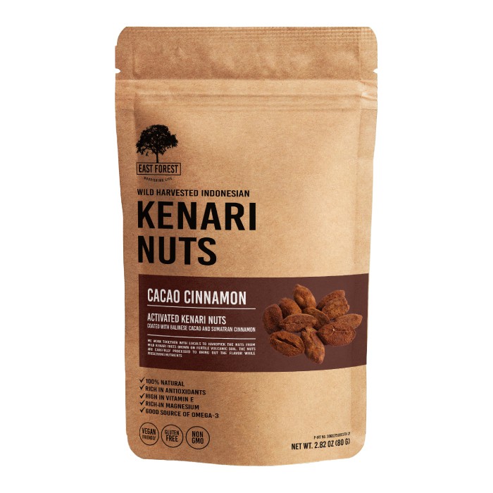 

East Forest Kenari Nuts Cacao Cinnamon 80 Gr Kacang Kenari Coklat Kayu Manis