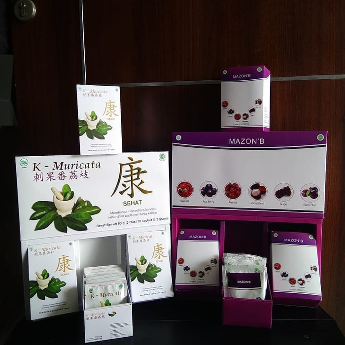 Paket Hemat Murah Duo Healthy Max 1 Mazon B dan 1 K Muricata ORIGINAL