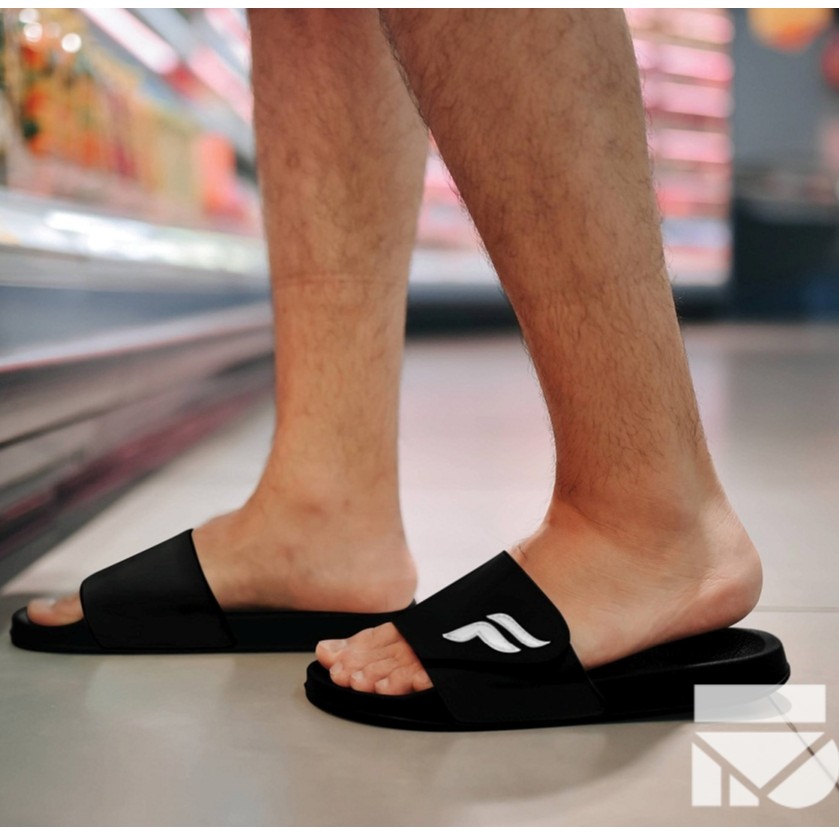 Sandal EVA Ori Ringan Slop Slide Santai Simple Pria Men Sendal Footwear | NEXA BLACK |FORIND x FSTP