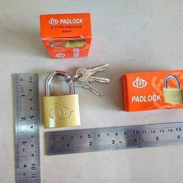 PADLOCK / GEMBOK KUNING UKURAN 50 MM / GEMBOK MURAH / KUNCI GEMBOK RUMAH / GEMBOK MOTOR