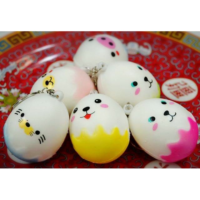 PALING LAKU  SQUISI GEMEZ RANDOM CUTE MINI CHARACTER EGG TELUR AMAN