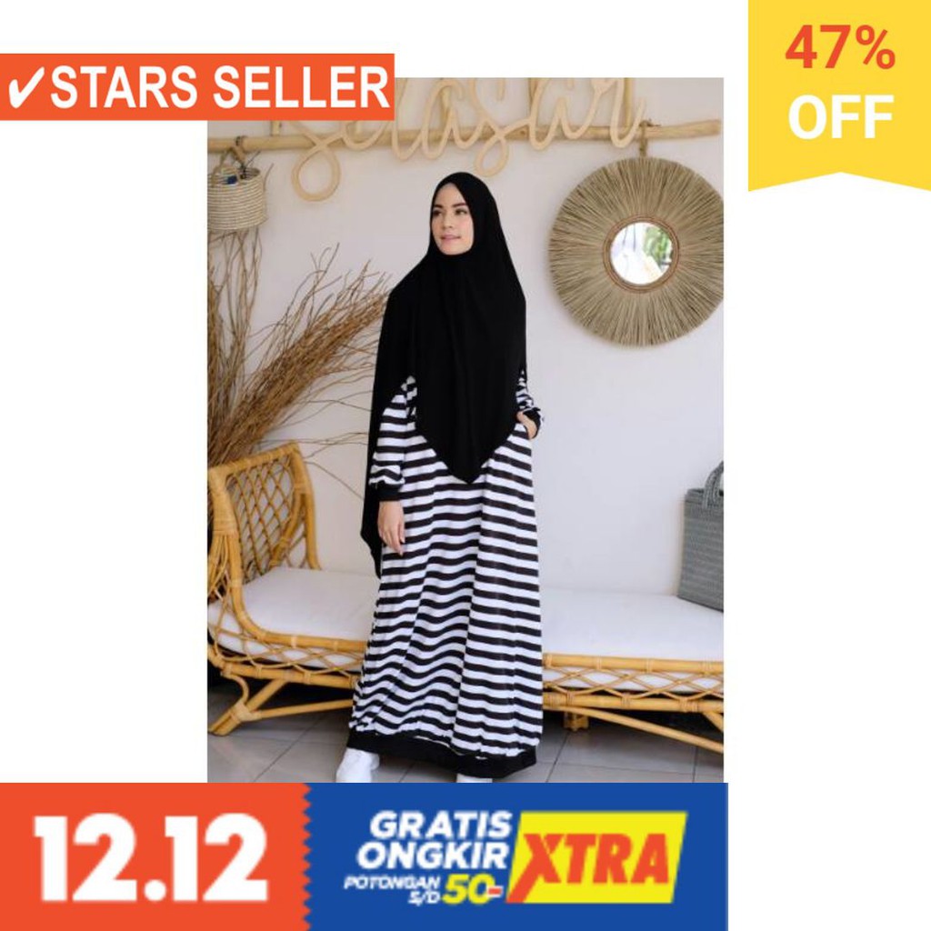BAJU MUSLIM TERKINI TERBARU WANITA MURAH CEWE ASLI / BOOM SALE Milea Bee gamis syar'i by UMMA