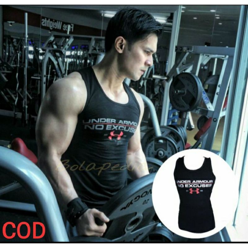 kaos pria / kaos singlet lekton olahraga fitnes gym pria / kaos dalam santai pria / kaos distro