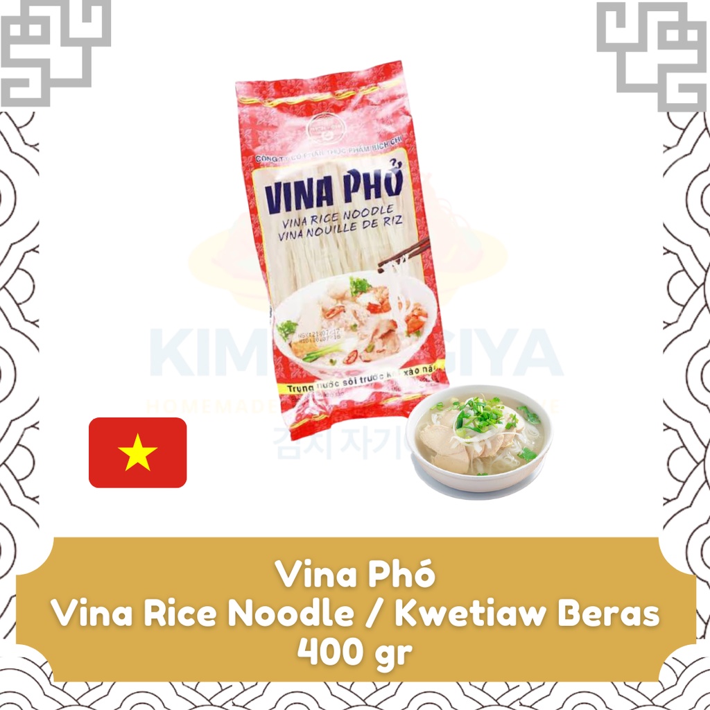 

Vina Pho Rice Noodle / Kwetiaw Mie Beras Vietnam 400 gr