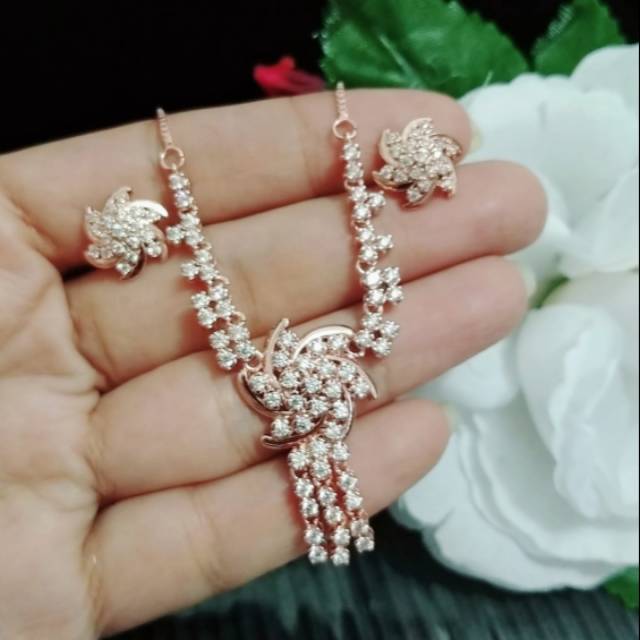 XupingSumbayak. Kalung+anting kipas kecil