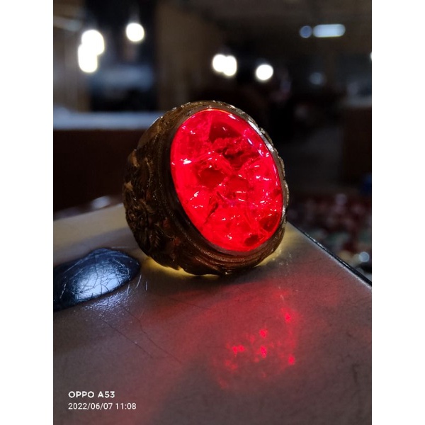 batu cincin akik merah sieum pecah seribu