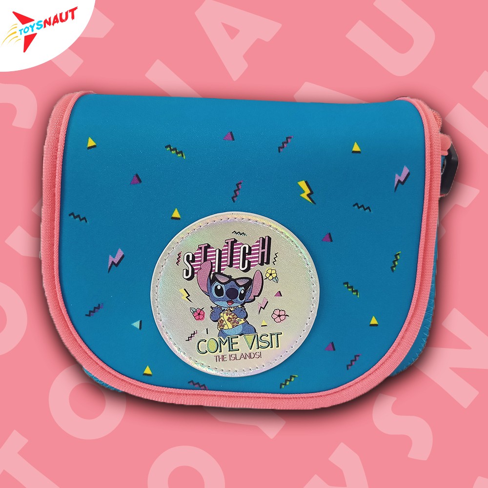 Disney Japan Tas Kamera / Camera Bag Lilo Stitch Camera Party Blue Original Disney Jepang