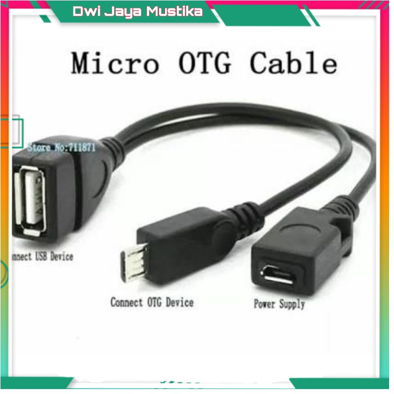OTG Y Micro USB to USB Female untuk Hard Disk external
