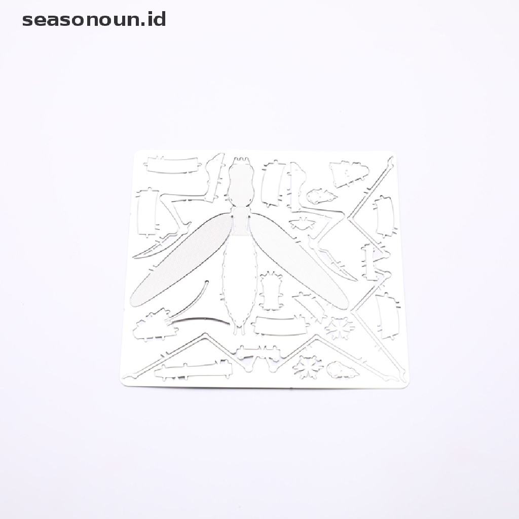 (seasonoun) Mainan Puzzle 3D DIY Handmade Bentuk Serangga Bahan Metal