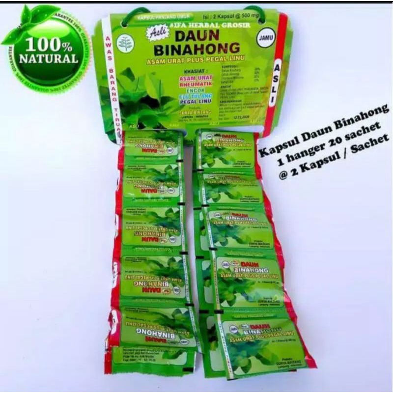 

Obat / Jamu / Minuman Kapsul Herbal Tradisional Daun Binahong per saset