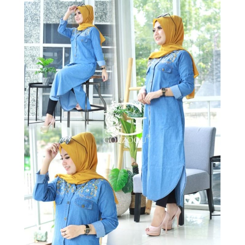 RAHMA LONG TUNIK BY GOZZOQU ORI READY