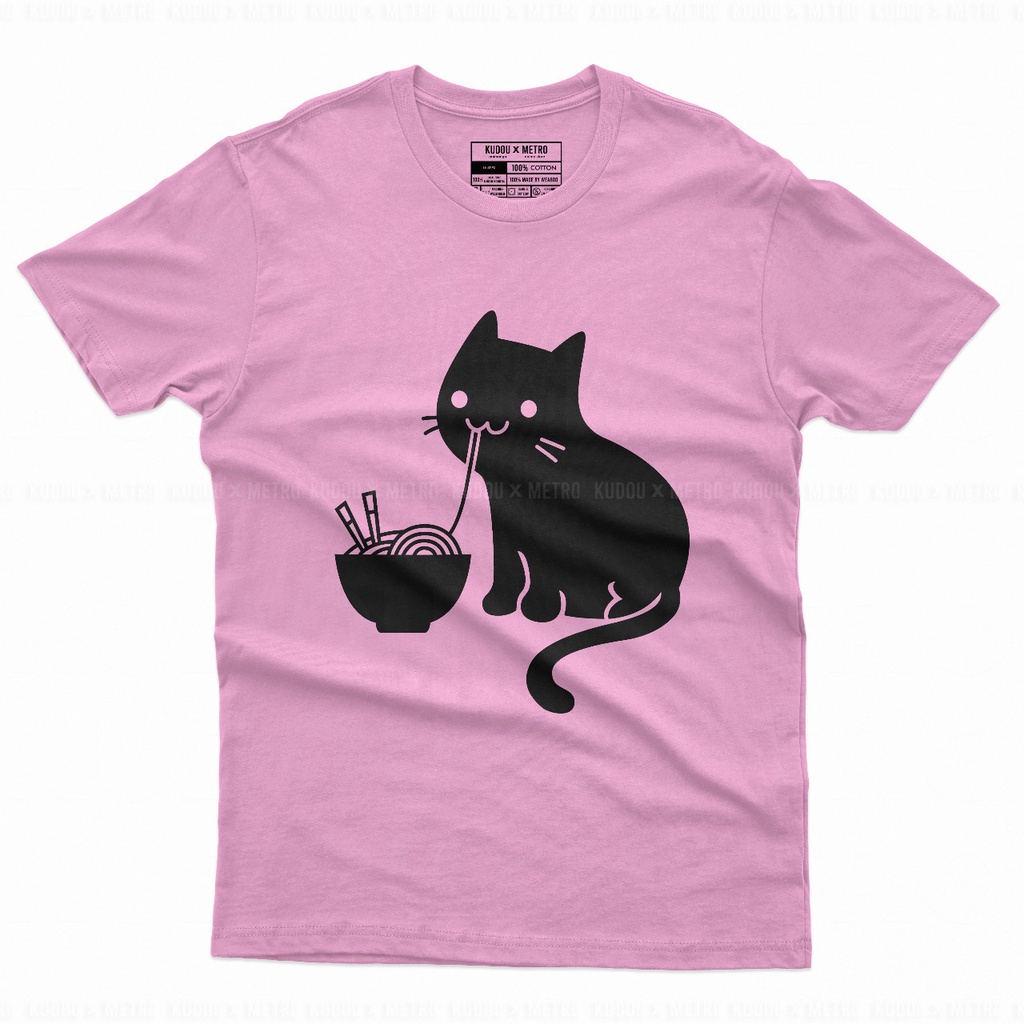 Tshirt Cute Cat Eating Ramen Premium Unisex