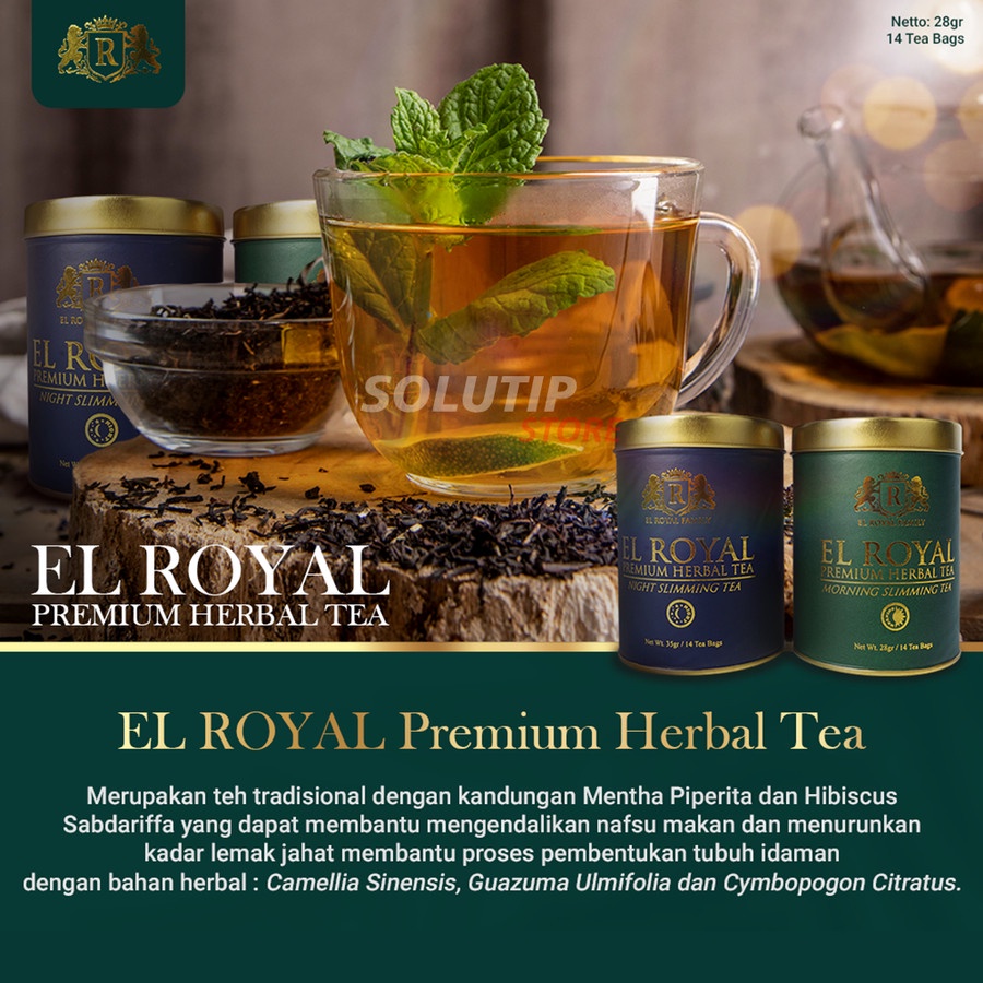 El royal Premium Tea /Teh Pelangsing siang &amp; malam (1 paket) - El Royal