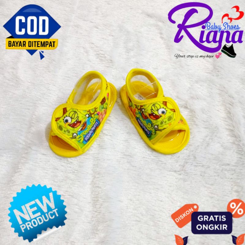 Sendal sepatu Bayi prewalker Spongebob usia 0-12 Bulan