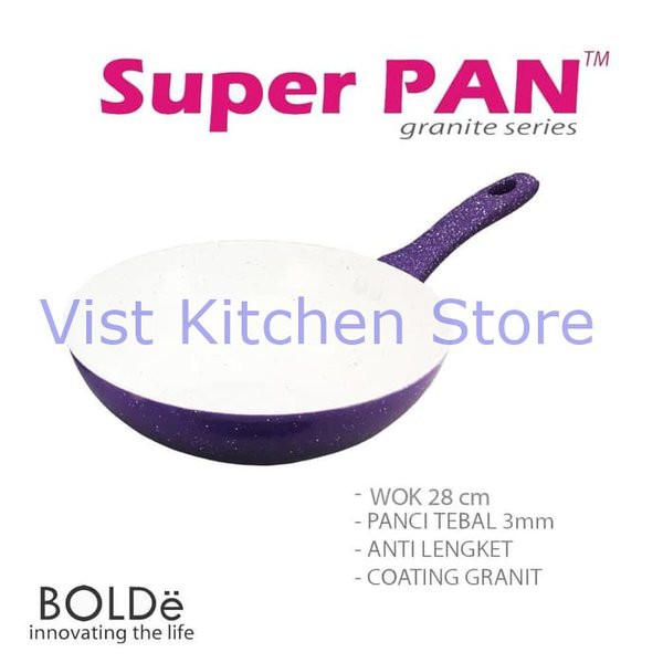 Wok Pan 28 cm Keramik Super Pan BOLDe PURPLE