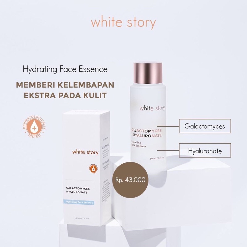 WHITE STORY Hydrating Face Essence Indonesia / Brightening Acne Advanced Soothing Exfoliating Peeling / Facial Wash Toner Serum Day Night Underarm Eye Cream Gel Clay Mask Masker Wajah Cleanser Cleansing Moisturizer Body Scrub Soap Care Oil / Paket Lengkap