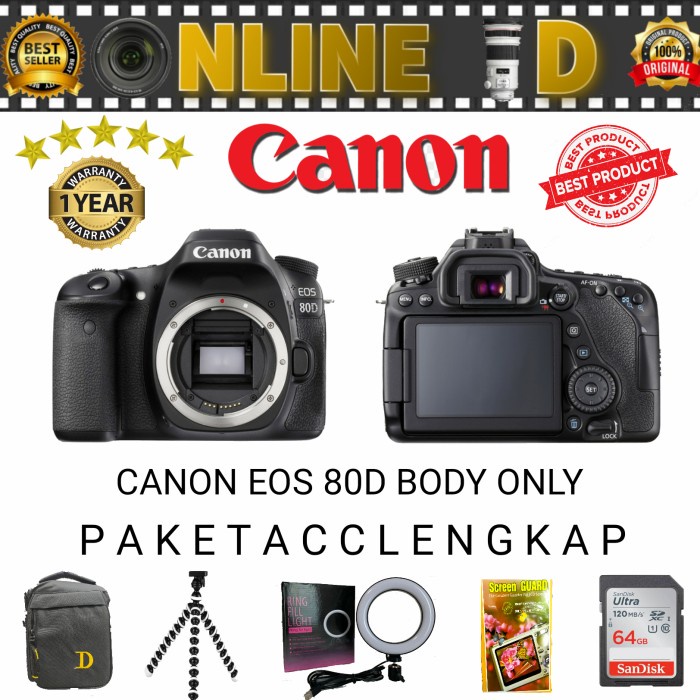 CANON EOS 80D BODY ONLY Body Canon 80D Kamera Canon 80D body only - BODY ONLY