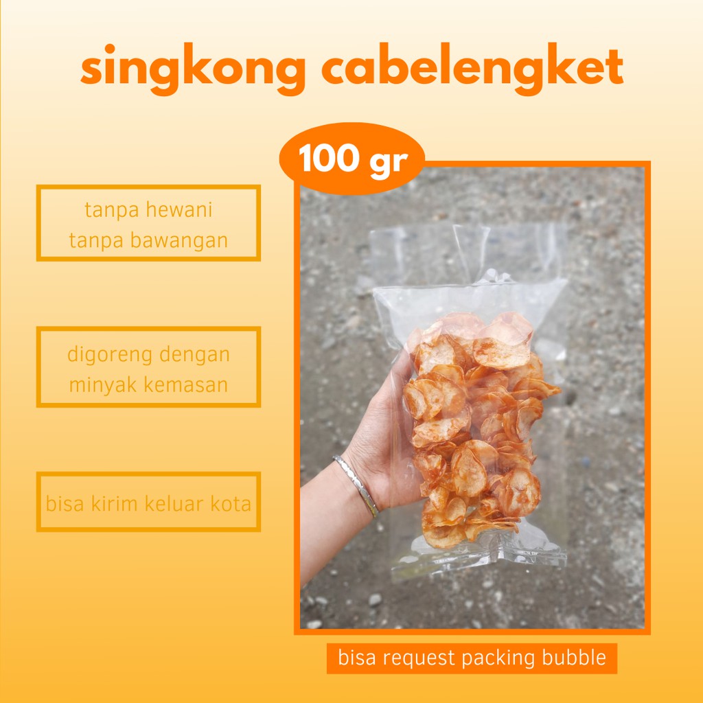 kripik singkong CabeLengket 100gr || kripik pedas manis vegetarian