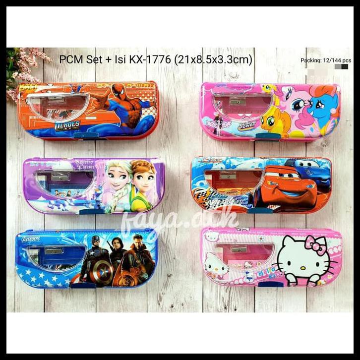 

Kualitas Terbaik Tempat Pensil Magnet + Isi B-512 Avenger, Frozen, Spiderman, Cars,