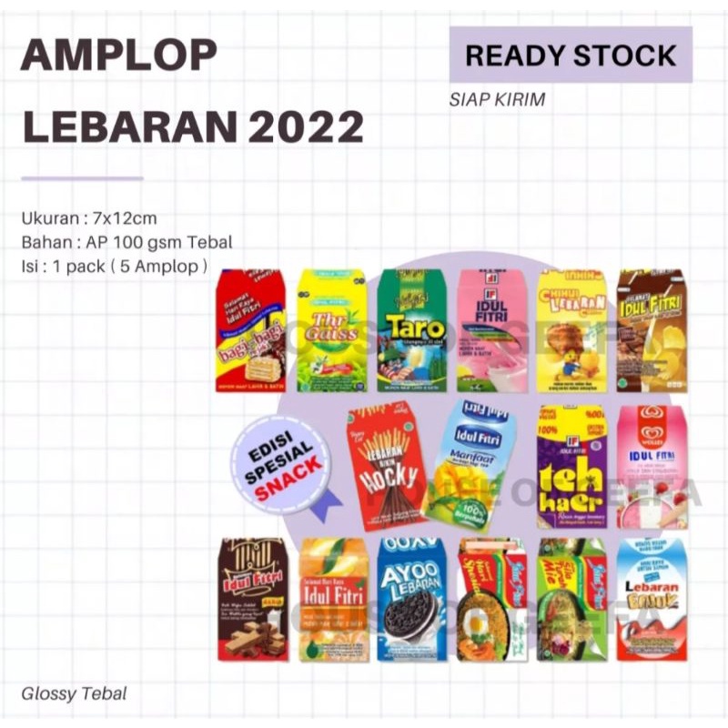 

House of Geefa - Amplop Lebaran 2021 Karakter 1 Pack isi 10pcs - Amplop Lebaran Viral 2022
