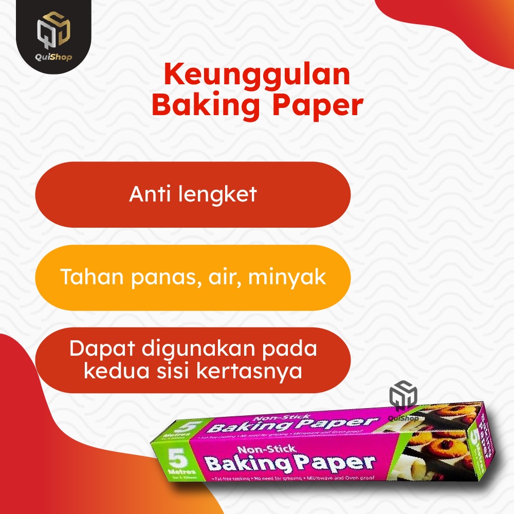 Baking Paper Kertas Baking Kertas Roti Alas Roti Silicone Oil Paper Alay Pemanggang Peralatan Dapur Termurah Premium