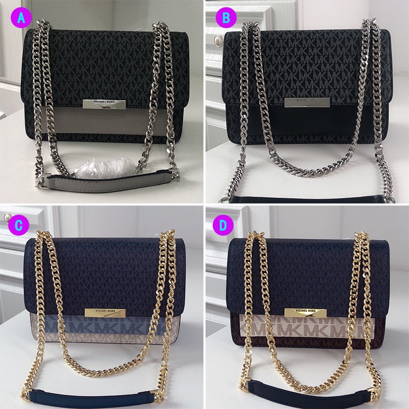 【Stock Ready】New MK Jade Women's Chain Shoulder Bag Flap Crossbody Bag
