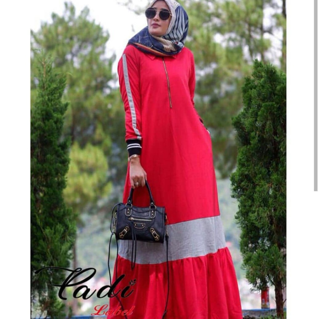 Baju Original BC Alika  Maxi Dress Muslim Modern Panjang Hijab Fashion Wanita Gamis Termurah 2018