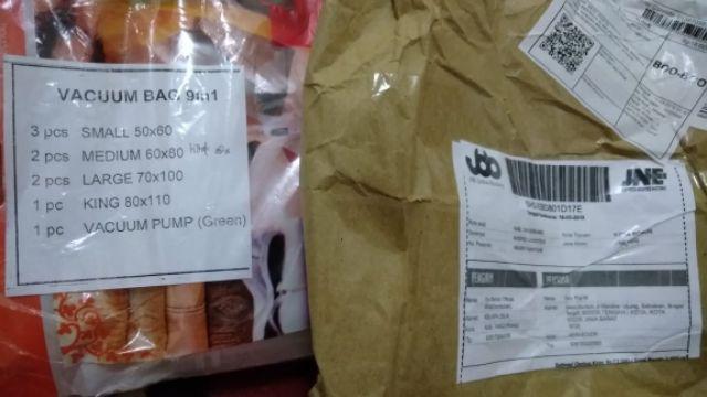 Ombotak Paket Mudik Vacuum Bag Set Isi 8 + 1 Pompa Vakum Storage Bundling 9in1