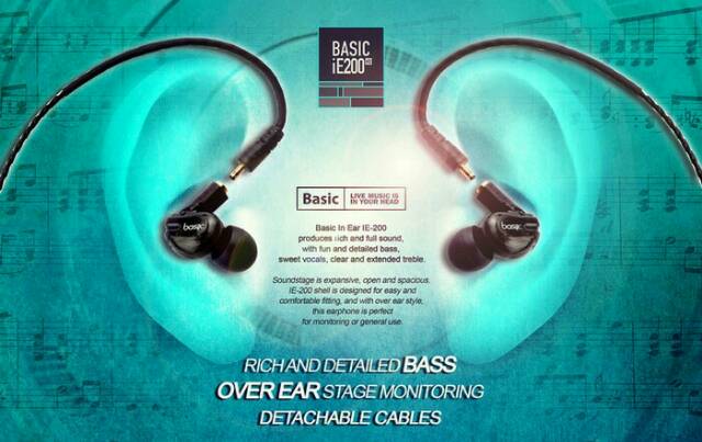 Original earphone basic ie 200 hd detach cable ie200