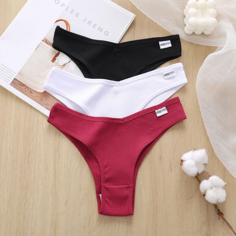 FINETOO FT11 Sexy Celana Dalam Wanita Thong Women Cotton Panty Soft G-string