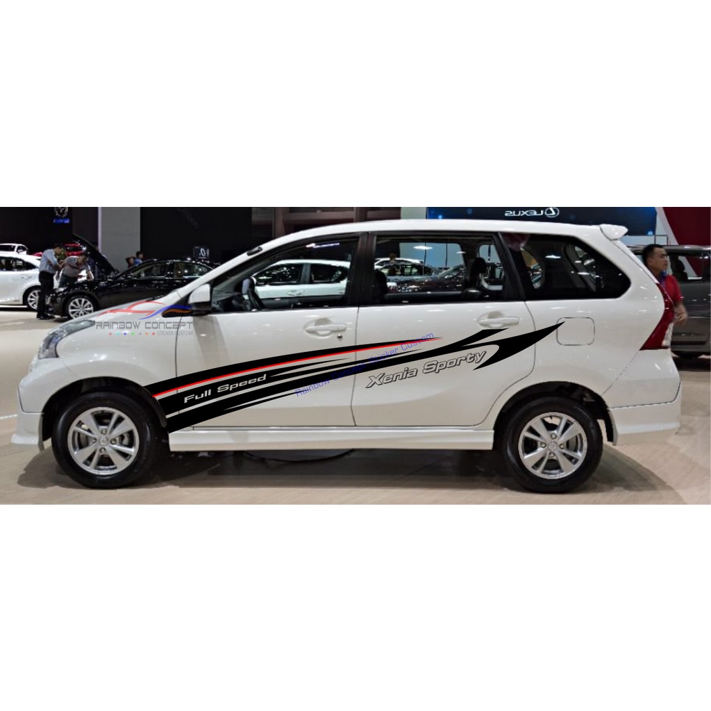 cutting sticker mobil daihatsu xenia sporty full speed stiker side body keren