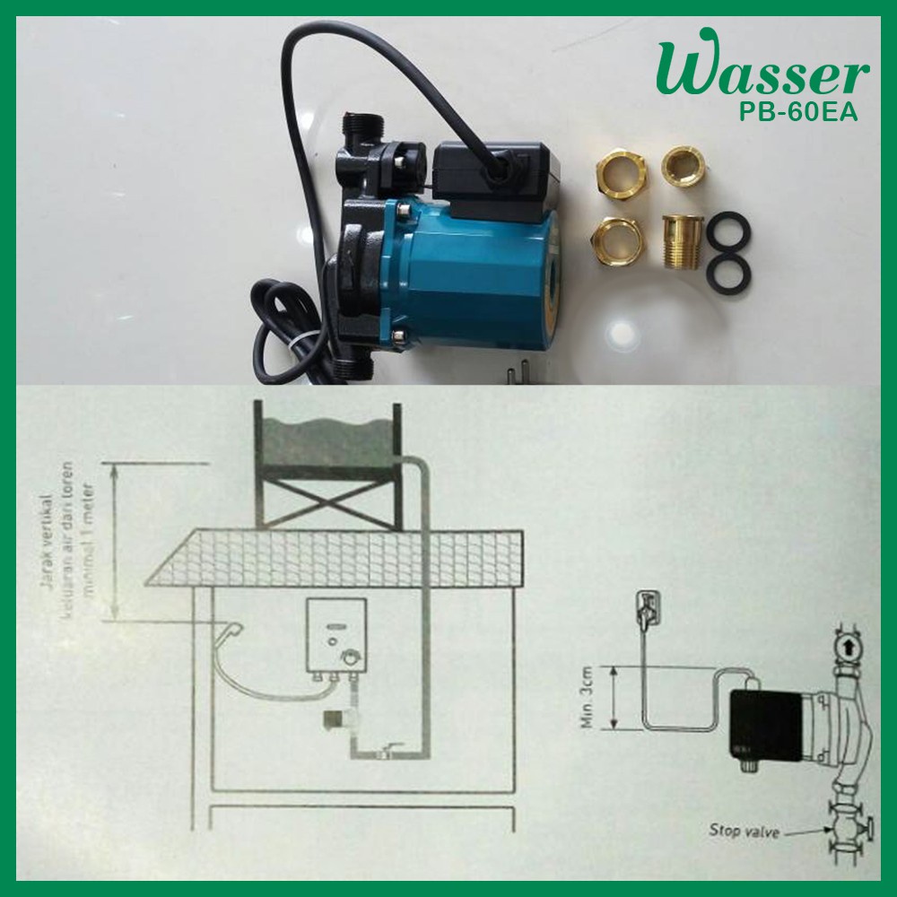 Pompa Booster 60 Watt PB-60 EA Wasser Booster Pump