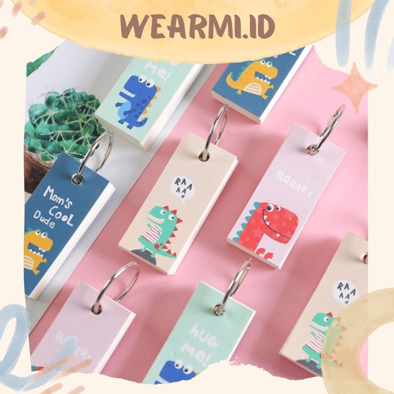 

100 Lembar Note Paper Gantung Cute Small Notes Scrapbook Bujo Jurnal DIY Wearmi