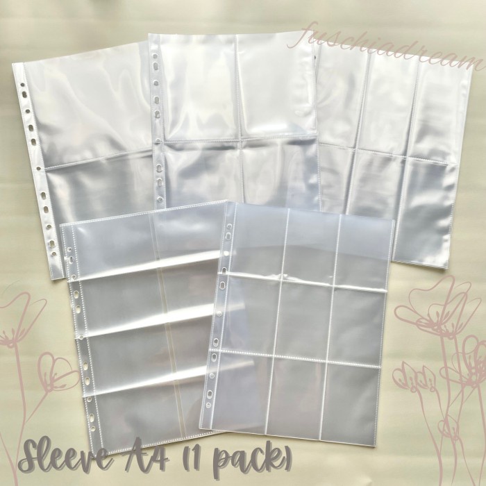

CODE147 Sleeve A4 2P/3P/4P/5P/6P/8P/9P/10P/12P/20P for 2/3/4 Ring (1 pak)