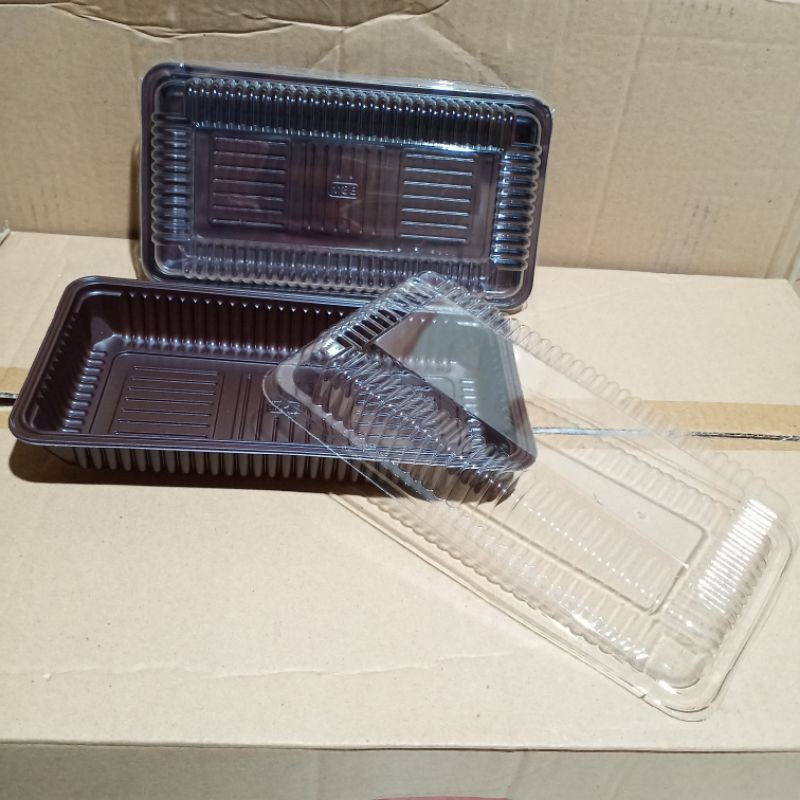 Mika Brownis M @50pcs / Sedang + Tutup / Tempat Kue Pudding Tanggung