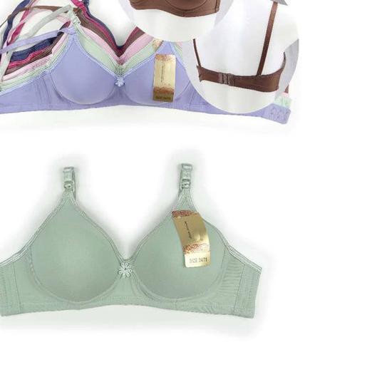 ♪ Bra BH Tanpa Kawat B008 - Biru Dongker, 36 ✵