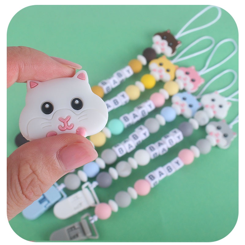 PC 10 | TALI EMPENG DAN TEETHER BISA CUSTOM NAMA | PACIFIER CLIP | TEETHER TALI DOT EMPENG CHAIN GANTUNGAN BAHAN SILIKON AMAN BPA FREE | RUZAIN MALL
