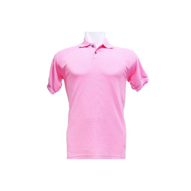 YB POLO SHIRT KAOS KERAH PINK MERAH MUDA POLOS BAJU PRIA COWOK KAUS CASUAL TANGAN LENGAN PENDEK