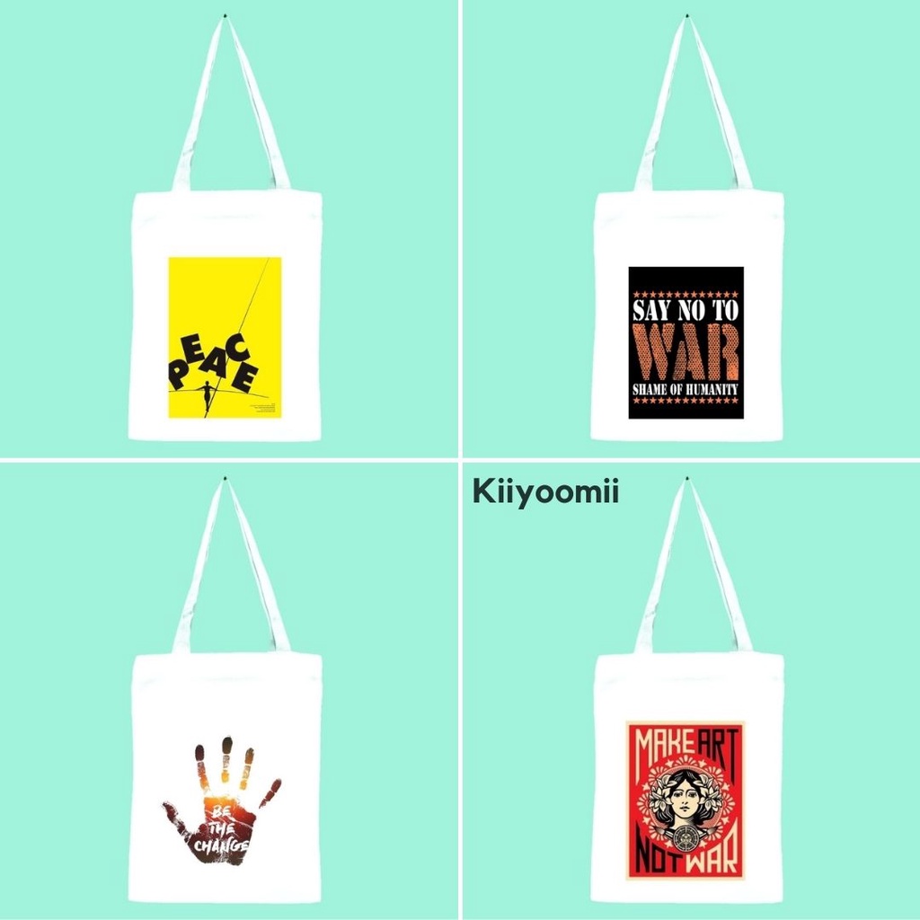 PART 6 PEACE &amp; WAR New totebag aesthetic printing (resleting) drill premium (600) || kiiyoomii ||