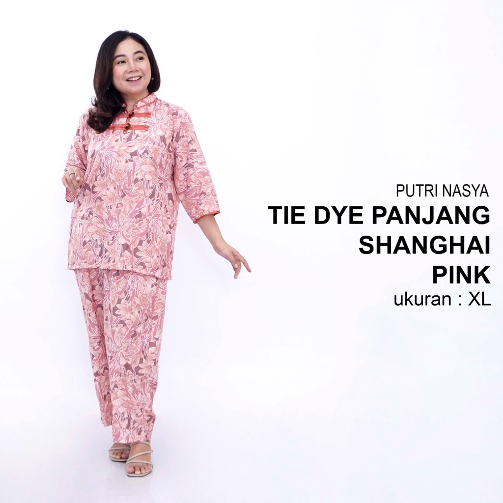 Putri Nasya - Tie Die Big Size One Set Setelan Celana Panjang Wanita Bahan Rayon