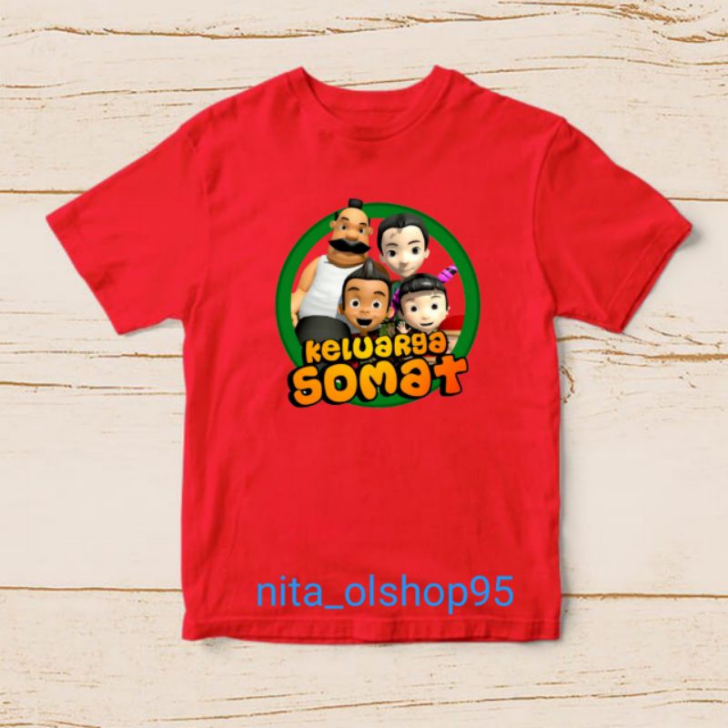 baju keluarga somat kaos gambar kartun