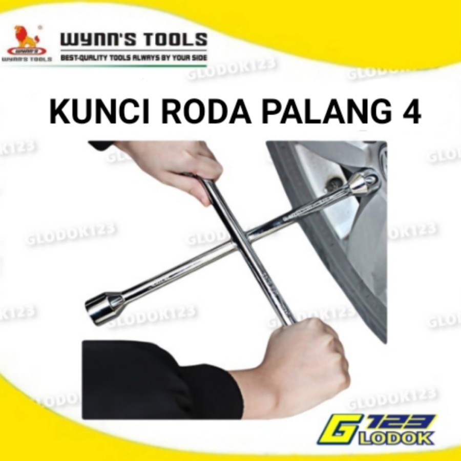 Kunci Roda Palang 4 - 17x19x21x23mm / Kunci Palang 4 Ban Mobil