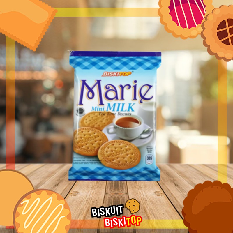 

B. BISKITOP - MARIE 305g Rasa Susu Coklat Mini Biskuit Kue Kering Cemilan Dewasa Anak Enak Renyah