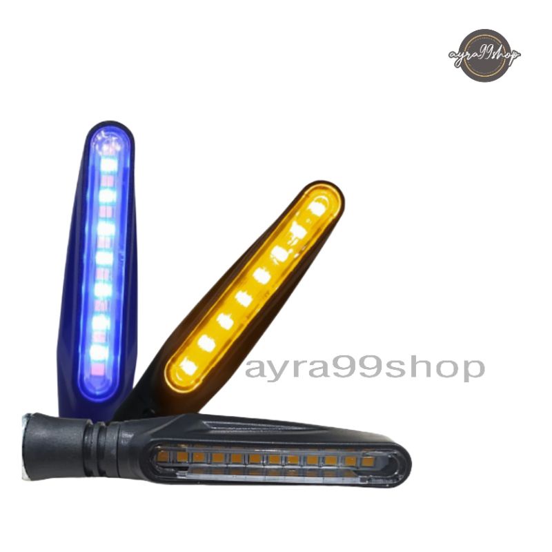 Lampu Sein Sen LED Running T5510 Depan Belakang 2In1 Model