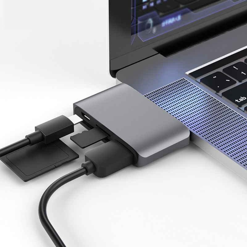 Btsg Tipe C 4in1 Hub USB 3.1 Multi-Card Reader Didukung Oleh USB Untuk PC