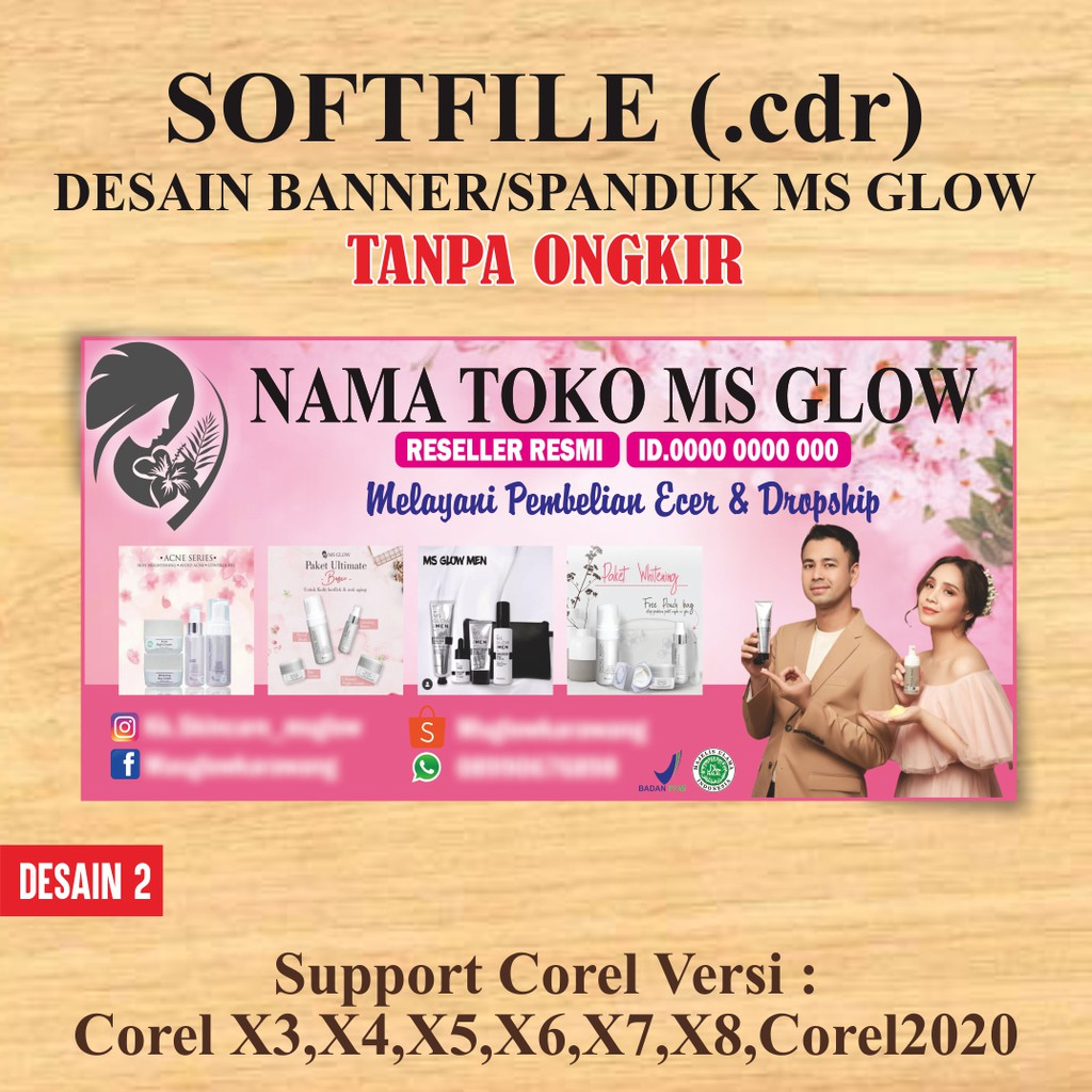 Softfile Desain Banner Spanduk Baliho Bilboard Ms Glow Desain Ms Glow Terbaru Indonesia