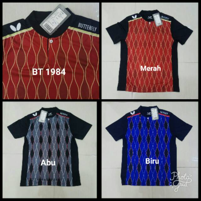 Baju Tenis Meja Import 1984 Kaos Olahraga Pingpong Butterfly Grade Ori Murah