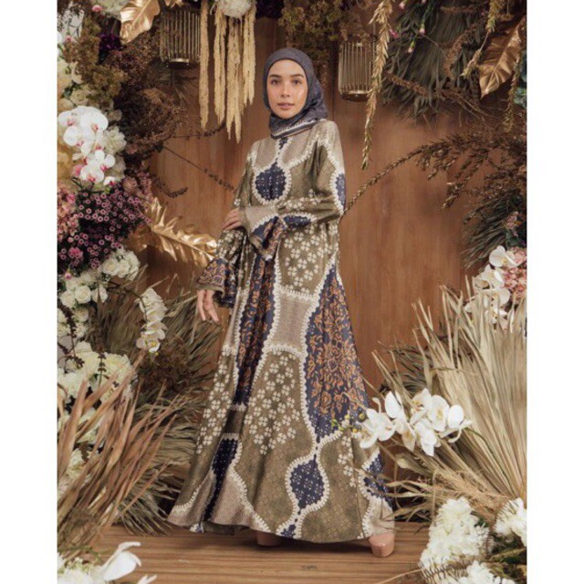 ANGGREK DRESS CALANTHE (M) WEARING KLAMBY | ATASAN WANITA | DRESS MUSLIMAH | PRELOVED