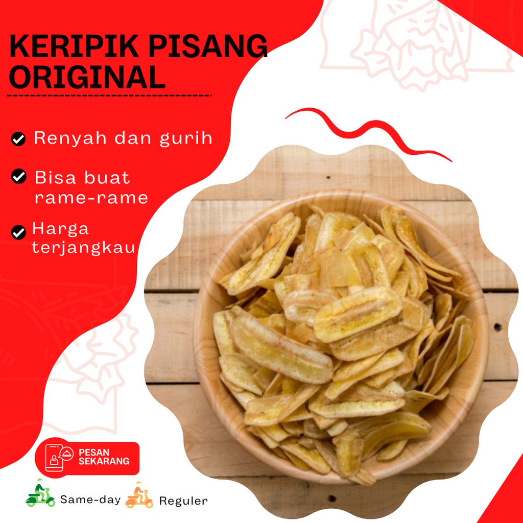 

Keripik Pisang Kepok Asin Camilan Kripik Kiloan Makanan Ringan Kering Renyah Rasa Original